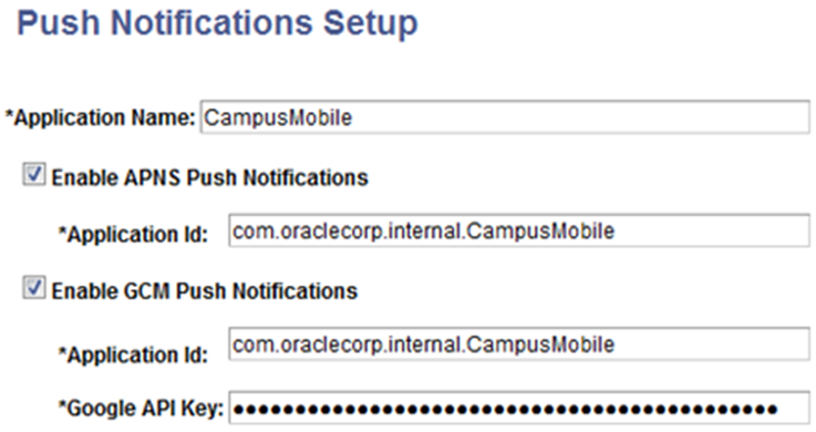 Push Notifications Setup Page