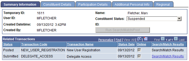 Constituent Staging component where an EMPLID does not exist