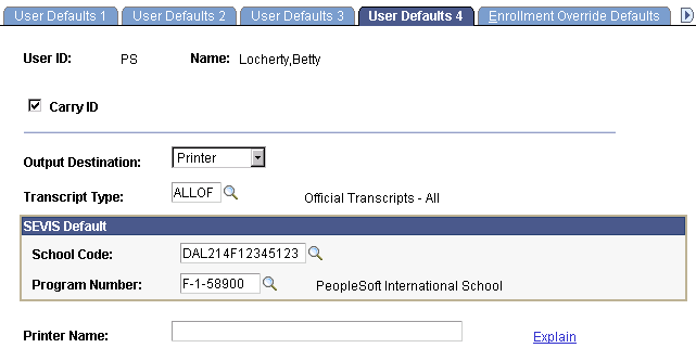User Defaults 4 page