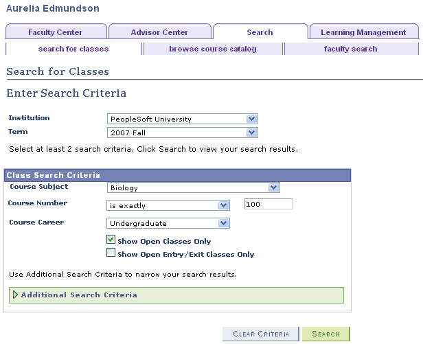 Import Component Grades - class search page
