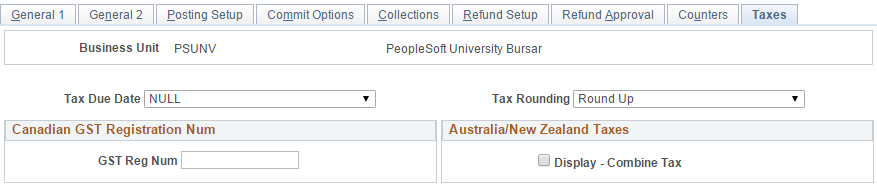 Taxes page