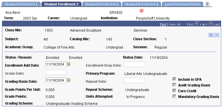 Student Enrollment 2 page