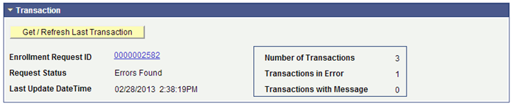 APT (Academic Progress Tracker) Enrollment Transaction group box