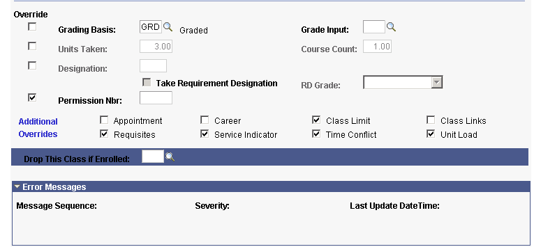Enrollment Request page (2 of 2)