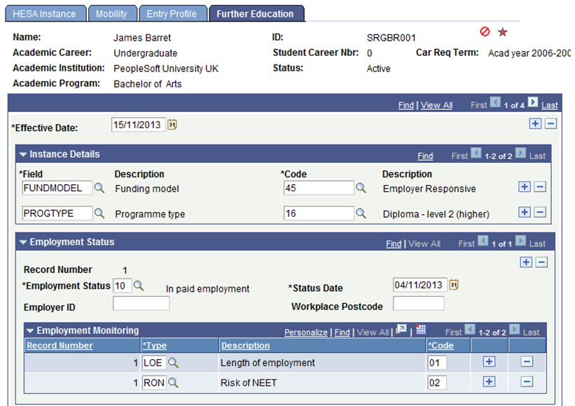 Further Education page (1 of 2)