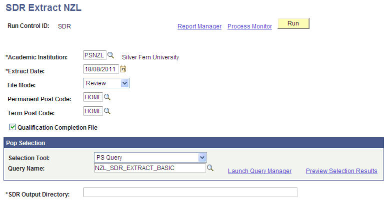 SDR (Single Data Return) Extract NZL page