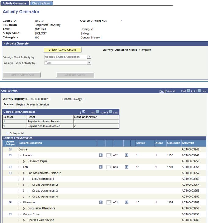 Activity Generator page (2 of 4)