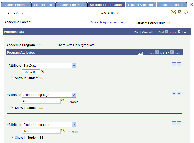 Additional Information page