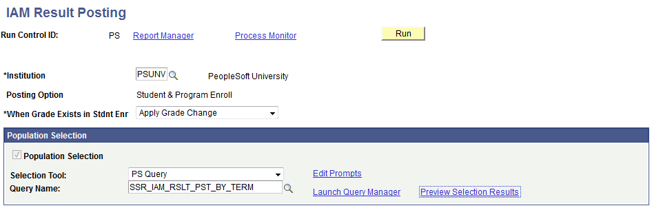 IAM (Individual Activity Manager) Result Posting
