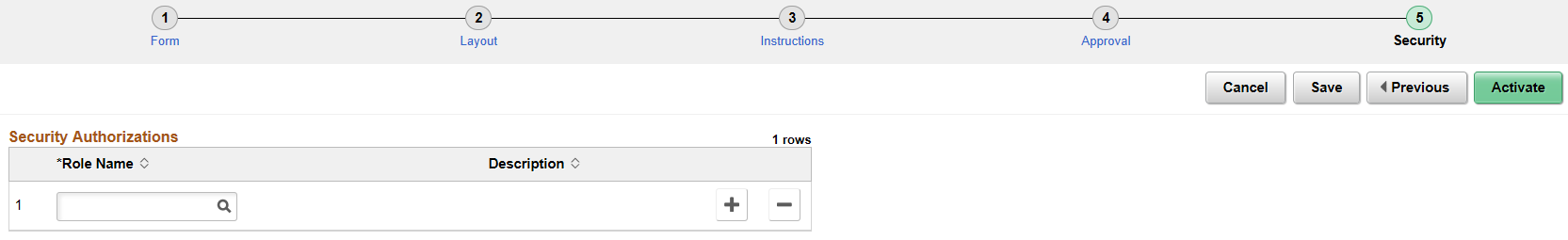 Form Designer - Security