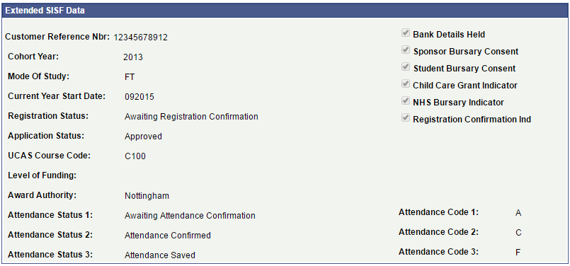 Manage ACR (Attendance Confirmation Report)/SISF (Student Information Service File) Suspense page 2 of 2