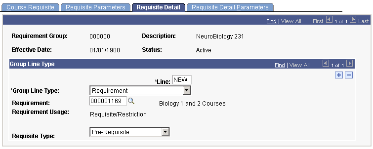 Using Requirement Line Types, Line 10 (CRSE_RQS_RSTR_DET)
