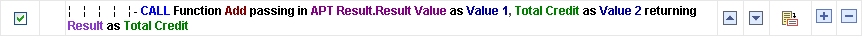 Example of CALL Statement Rule Text