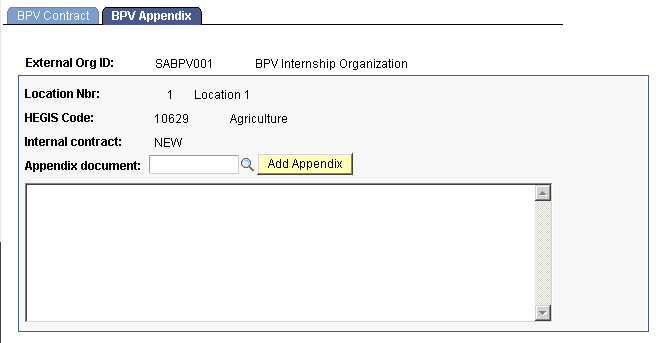 BPV Appendix page