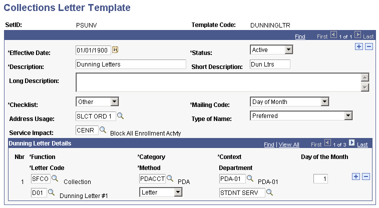 Collections Letter Template page