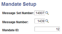 Mandate Setup page