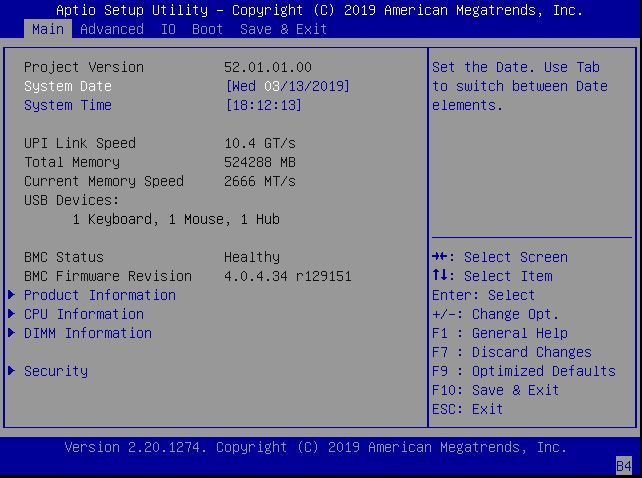 image:This figure shows the BIOS Setup Utility Main Menu.