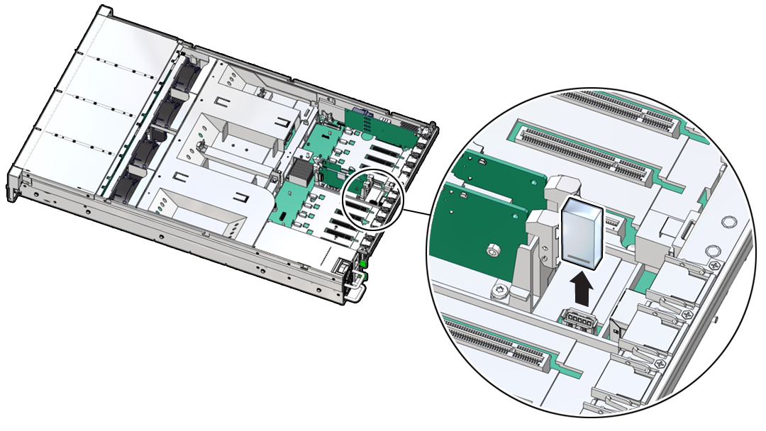 image:Figure showing the USB flash drive being removed from the                             server.