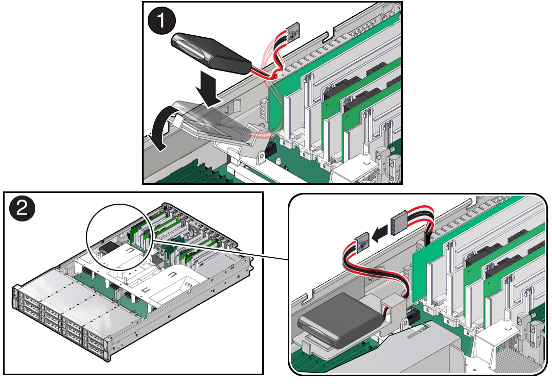 image:Figure showing the installation of the HBA super                                     capacitor.