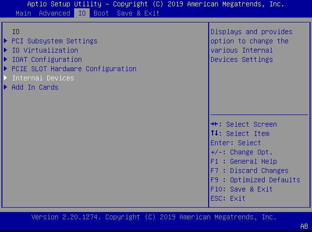 image:This figure shows the IO Menu screen.