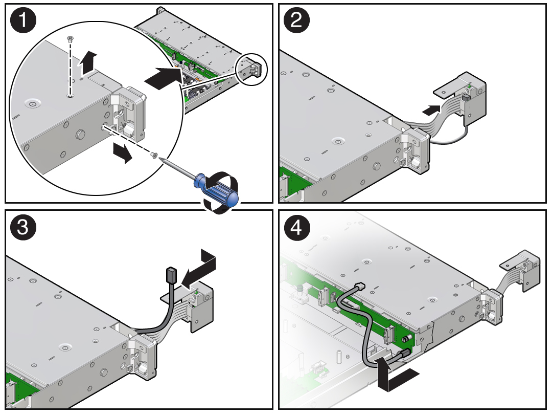 image:Figure showing the temperature sensor being removed from the                             chassis.