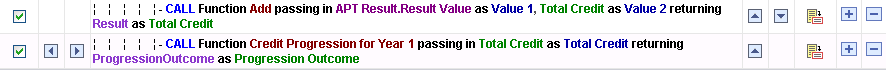 Example of Academic Progression Rule Text with Progression Function Incorrectly Indented