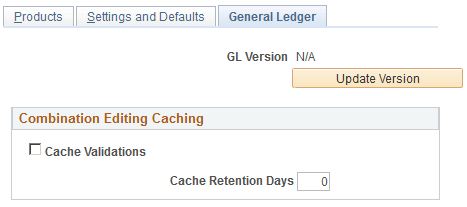 General Ledger page