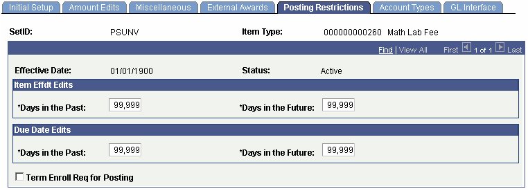 Posting Restrictions page