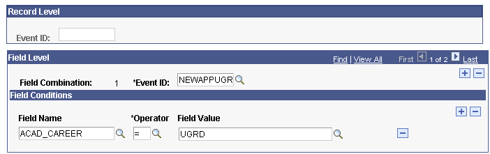 Trigger Definition page (2 of 2)
