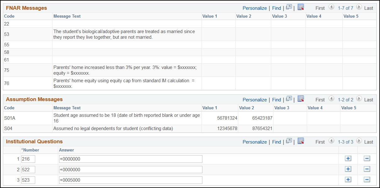 Maintain Institutional Application, Miscellaneous Data tab (2 of 2)