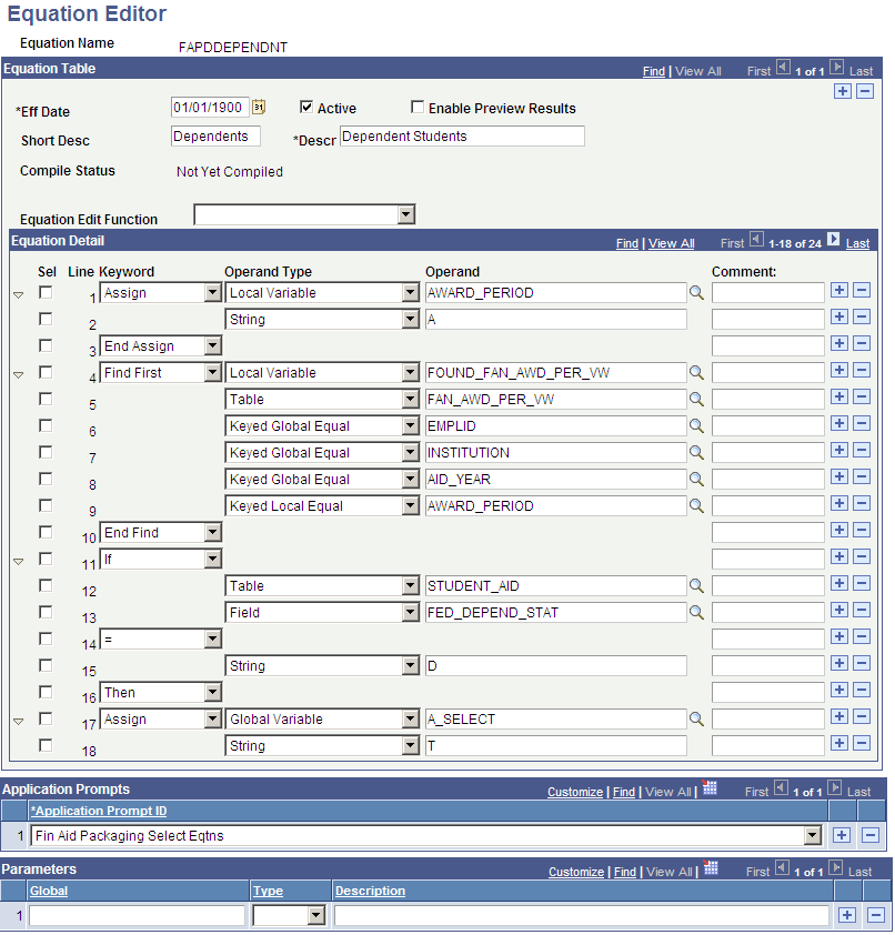 Equation Editor (FAPDDEPENDNT) page
