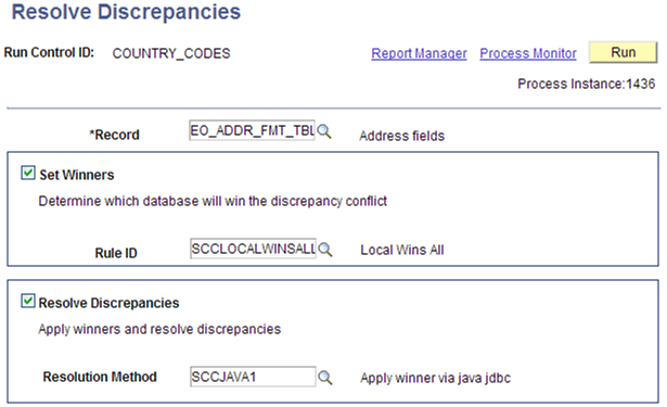 Example of Resolve Discrepancies page (2 of 2)