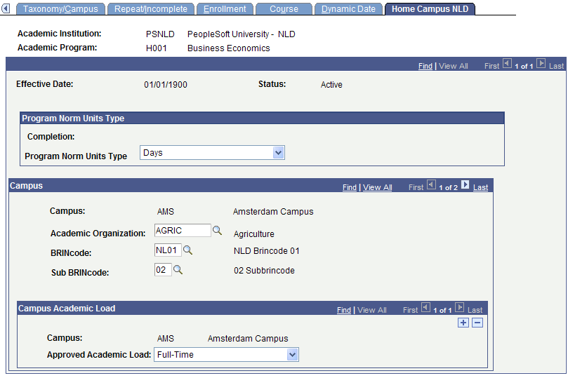 Home Campus NLD page