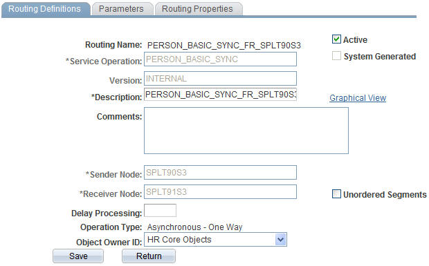 HCM PERSON_BASIC_SYNC routing definitions