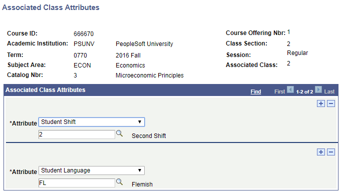Linking common attributes to a class