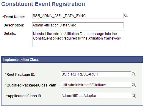 Constituent Event Registration page