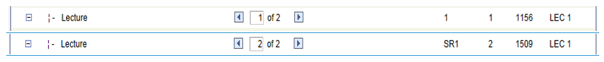 Example of lectures for session setting
