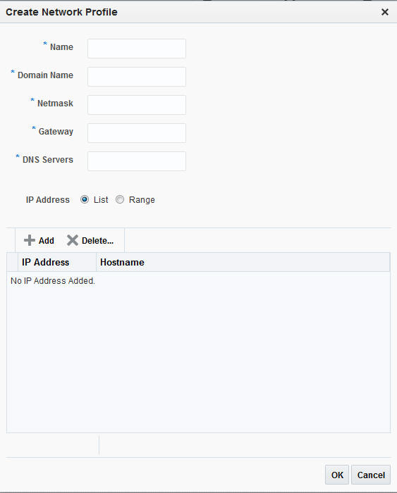 Create Network Profile