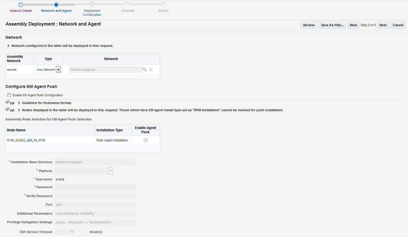 Assembly Deployment: Network and Agent