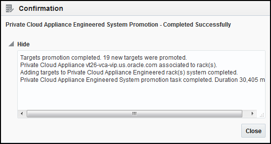 Image Target Promotion Confirmation