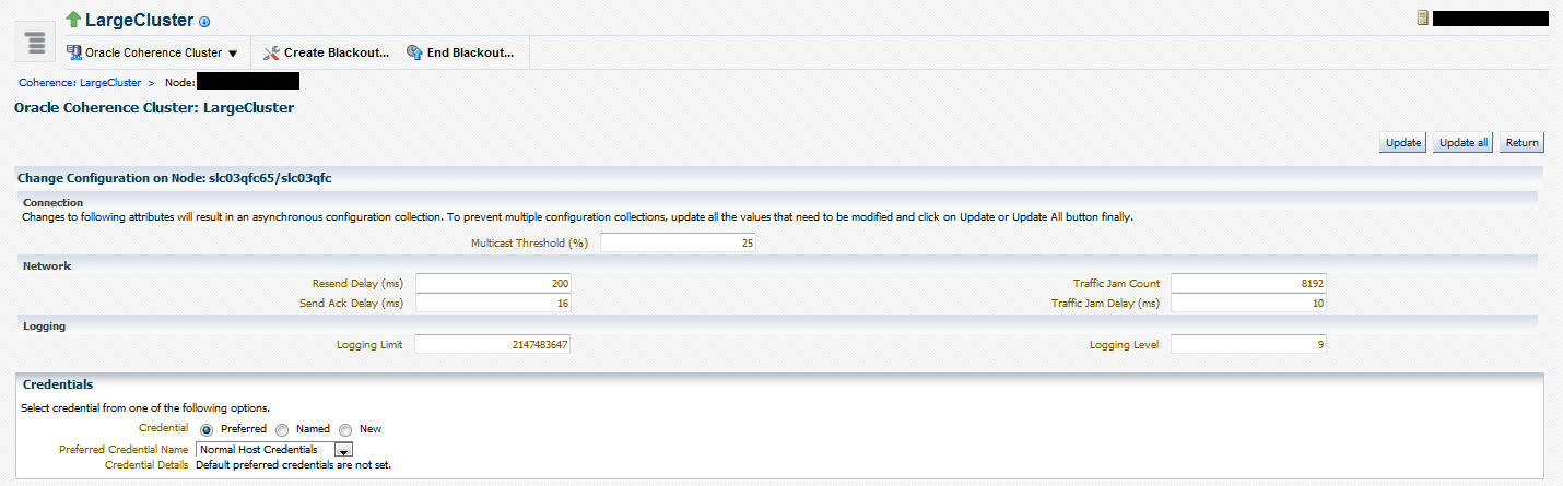 Change Node Configuration