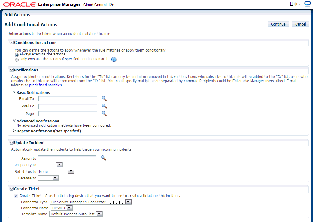 incident add actions