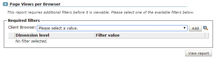Example report filter