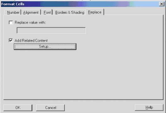 Replace Tab in the Format Cells Dialog Box