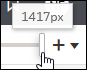 Træk skyderen til den påkrævede bredde, der vises i pixels.