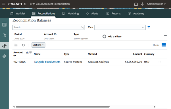 Diese Abbildung zeigt die Registerkarte "Abstimmungssalden" der Karte "Abstimmungen".