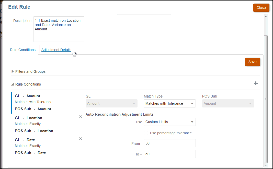 Beispiel für Regelbedingung mit Toleranz