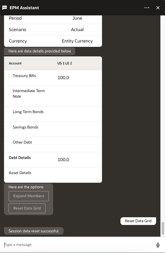 &Auml;u&szlig;erung zum Zur&uuml;cksetzen von Daten