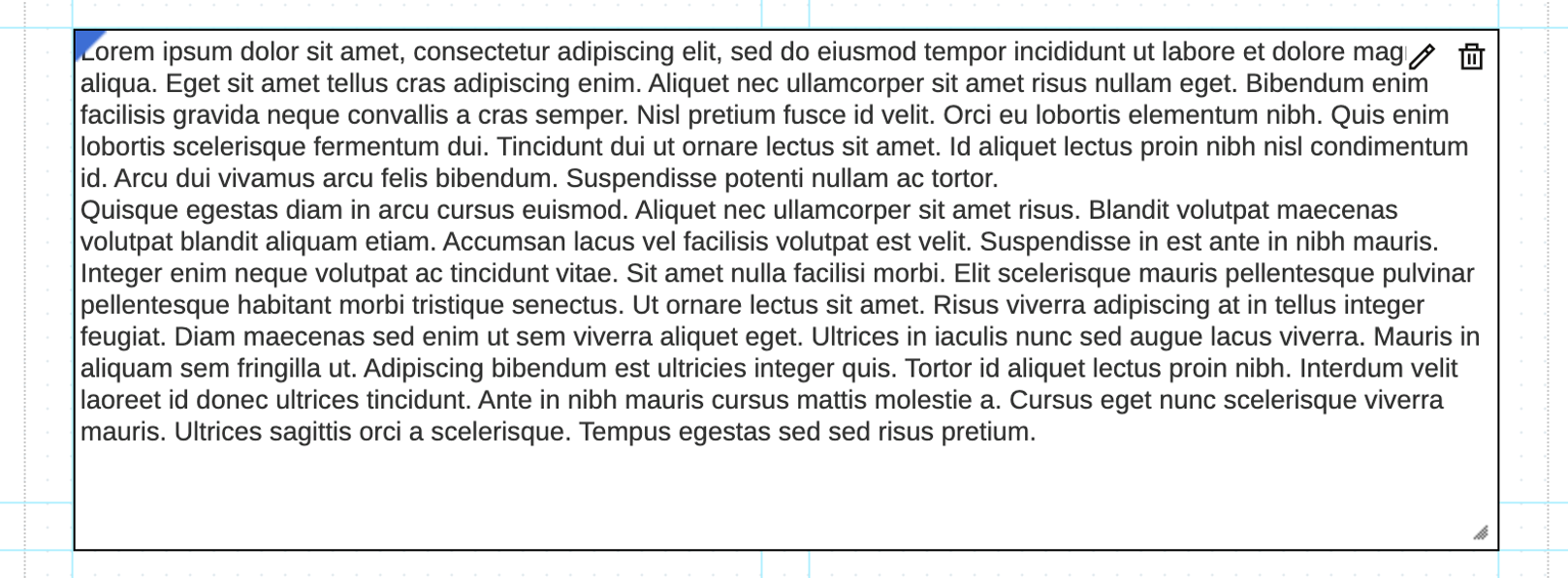 Beispieltextfeld - Designansicht