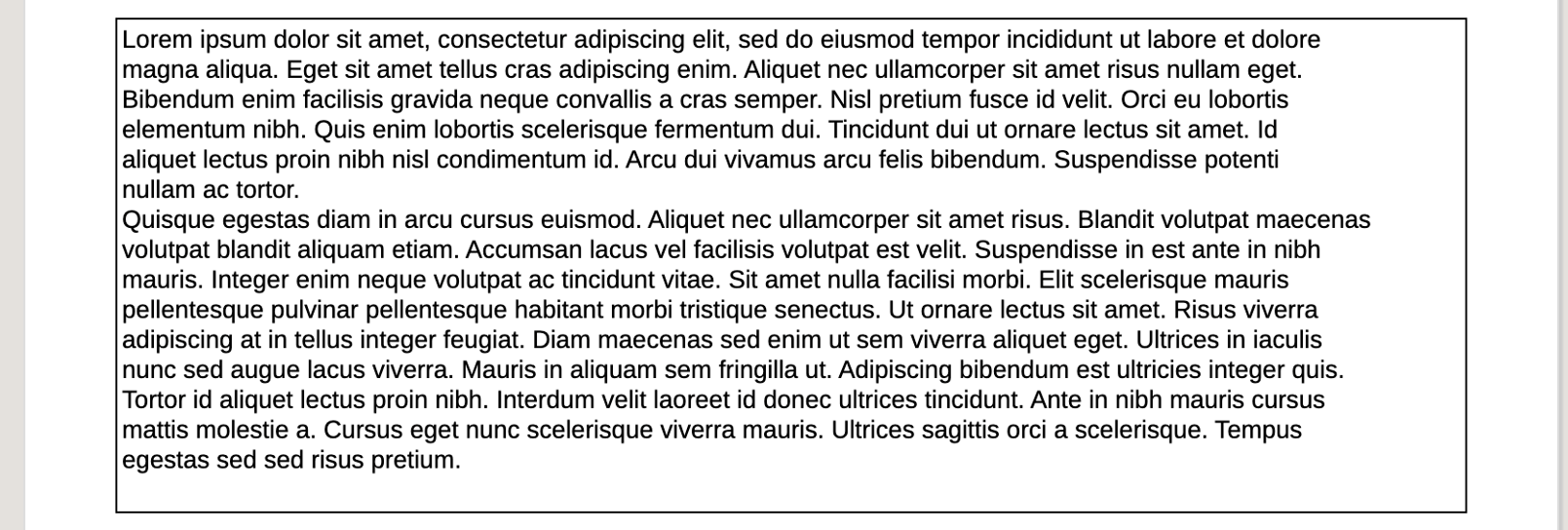 Beispieltextfeld - Berichtsansicht